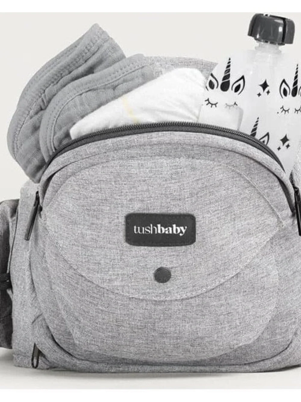 NWT TushBaby Hip Carrier - Metallic Silver - Limited Edition